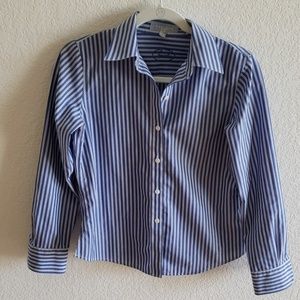 Foxcroft from Nordstrom, blue & white strip in 2P.
